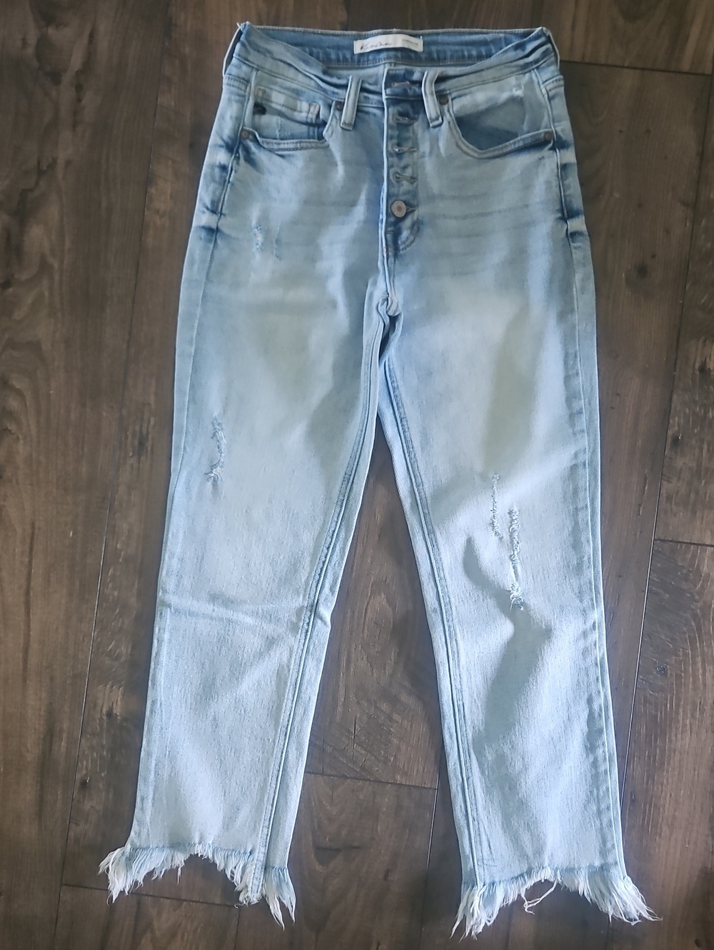KanCan Light Blue Distressed Ankle Jeans